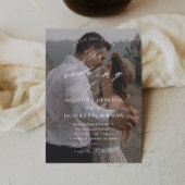 Budget Elegant Script Photo Wedding Invitation
