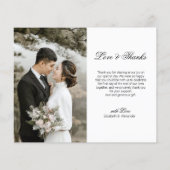 Budget Elegant Script Pic Weddenschap Bedankt Flye Flyer (Achterkant)