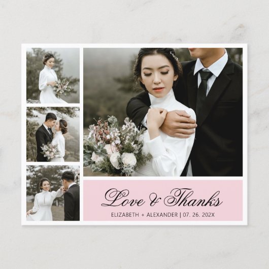 Budget Elegant Script Pic Weddenschap Bedankt Flye Flyer (Voorkant)