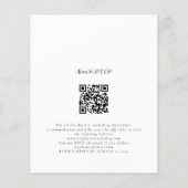 Budget Elegant Script QR Code Weddenschap met foto (Achterkant)