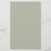 Budget Elegant Script Soft Sage Wedding Menu (Achterkant)