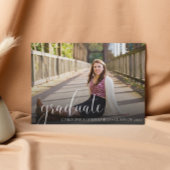 Budget Elegant Script Typography Photo Afstudeerde Kaart