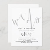 Budget Elegant Script We doen een huwelijksuitnodi (Voorkant / Achterkant)