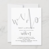 Budget Elegant Script We doen een huwelijksuitnodi (Voorkant)