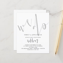 Budget Elegant Script We doen een huwelijksuitnodi