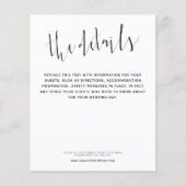 Budget Elegant Script Weddenschap Details Enclosur (Voorkant)
