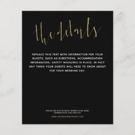 Budget Elegant Script Weddenschap Details Gold Bla