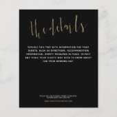 Budget Elegant Script Weddenschap Details Gold Bla (Voorkant)
