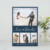 Budget Elegant Script Weduwfoto Hartelijk dank (Staand voorkant)