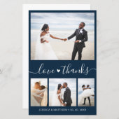 Budget Elegant Script Weduwfoto Hartelijk dank (Voorkant / Achterkant)