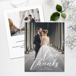 Budget Elegant Script Weduwfoto Hartelijk kaart
