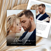 Budget Elegant Script Weduwfoto Hartelijk kaart