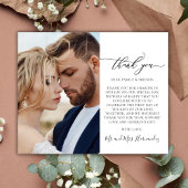 Budget Elegant Script Weduwfoto Hartelijk kaart