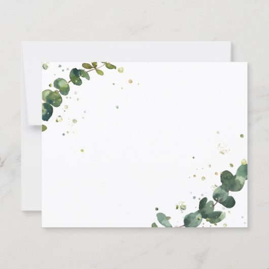 BUDGET/Elegant simpele trouwuitnodiging. (Achterkant)