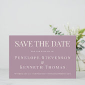 Budget Elegant Stof Paars Save The Date (Staand voorkant)