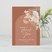 budget elegant terracotta bruiloft bedankt kaart (Staand voorkant)