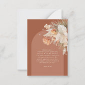 budget elegant terracotta bruiloft bedankt notitiekaartje (Achterkant)