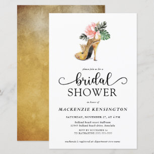 Budget Elegant Tropical Gold Heels Vrijgezellenfee