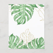 Budget Elegant tropische bruiloft uitnodiging. Flyer (Achterkant)