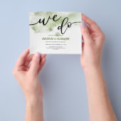 Budget/Elegant trouwuitnodiging. Uitnodiging Flyer (Hand)