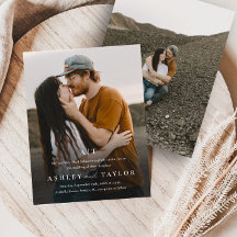 Budget Elegant Type Foto Weddenschap Uitnodiging