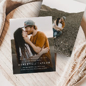 Budget Elegant Type Foto Weddenschap Uitnodiging