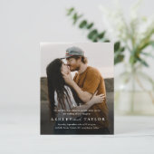 Budget Elegant Type Foto Weddenschap Uitnodiging (Staand voorkant)