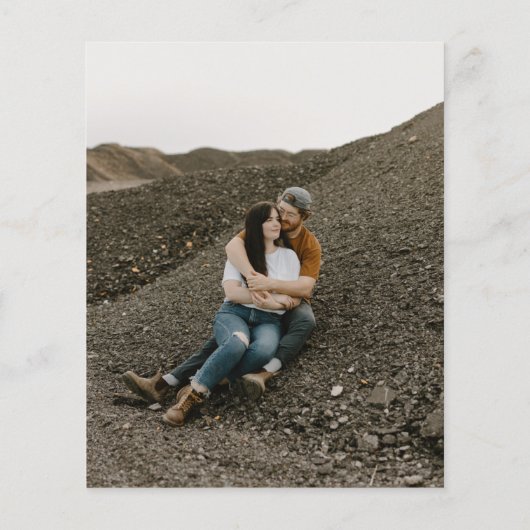 Budget Elegant Type Foto Weddenschap Uitnodiging (Achterkant)