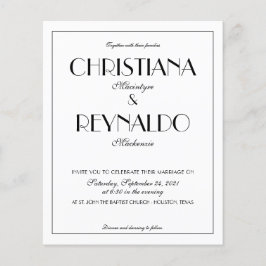 BUDGET Elegant Typografie Art Deco Foto Weddenscha