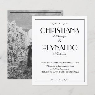 BUDGET Elegant Typografie Art Deco Foto Weddenscha