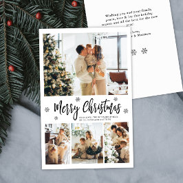 Budget Elegant Typografie Collage Kerstmis Kaart