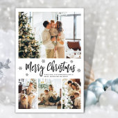 Budget Elegant Typografie Collage Kerstmis Kaart