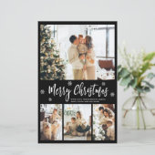 Budget Elegant Typografie Collage Kerstpapier (Staand voorkant)