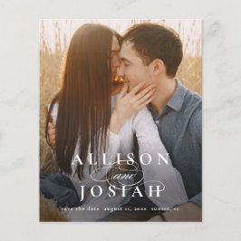 Budget Elegant Typografie Foto Weddenschap Save th