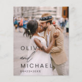 Budget Elegant Typografie Save the Date Photo (Voorkant)