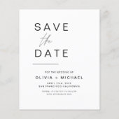 Budget Elegant Typografie Save the Date Photo Flyer (Achterkant)