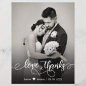 Budget Elegant Typography Wedding Bedankt! (Voorkant)