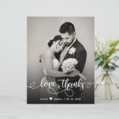 Budget Elegant Typography Wedding Bedankt! (Staand voorkant)