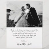 Budget Elegant Typography Wedding Bedankt! (Achterkant)