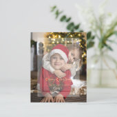 Budget Elegant Vellum Effect kerstfoto (Staand voorkant)