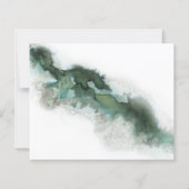 BUDGET/Elegant waterverf bruiloft uitnodiging. (Achterkant)