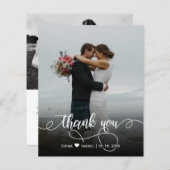 Budget Elegant Weddenschap Script Foto Hartelijk d (Voorkant / Achterkant)