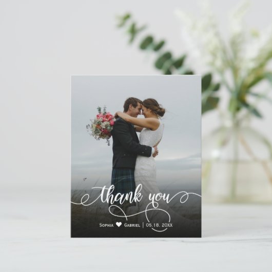Budget Elegant Weddenschap Script Foto Hartelijk d (Staand voorkant)