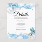 Budget/Elegant Wedding Details Card. Flyer (Voorkant)