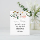 BUDGET Elegant Wedding Invitation. (Staand voorkant)