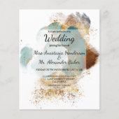 Budget Elegant Wedding Invitation. Flyer (Voorkant)