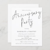 Budget Elegant Wedding Jubileum Party nodigt uit (Voorkant / Achterkant)