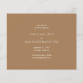 Budget Elegant Wedding Photo Save the Date (Achterkant)