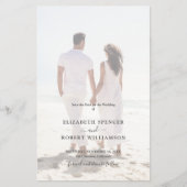 Budget Elegant Wedding Photo Save the Date Flyer (Voorkant)