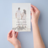 Budget Elegant Wedding Photo Save the Date Flyer (Hand)